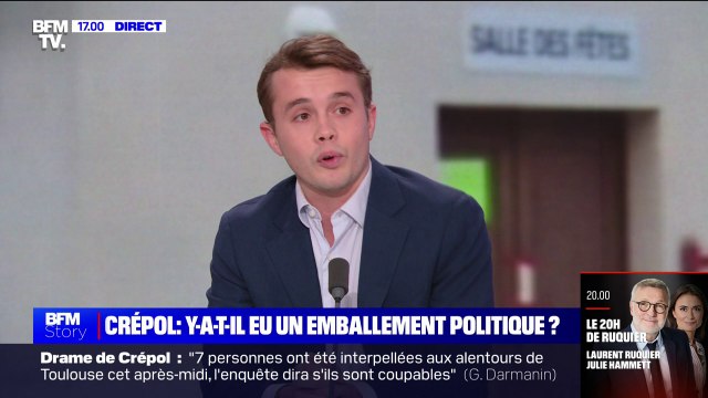 Drame de Crépol: Stanislas Rigault (président de Génération Z) dit prendre le pari que les suspects auront des noms à connotation issue de l'immigration