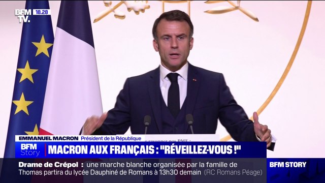 Emmanuel Macron aux Français: Réveillez-vous, on est à 7% de taux de chômage