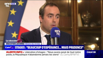 Otages du Hamas: Sébastien Lecornu, ministre des Armées, parle d'"alignements dans les différentes prises de position"