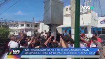 Mil trabajadores hoteleros abandonan Acapulco tras la devastación de OTIS: CTM