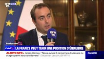 Sébastien Lecornu (ministre des Armées) sur le conflit israélo-palestinien: 