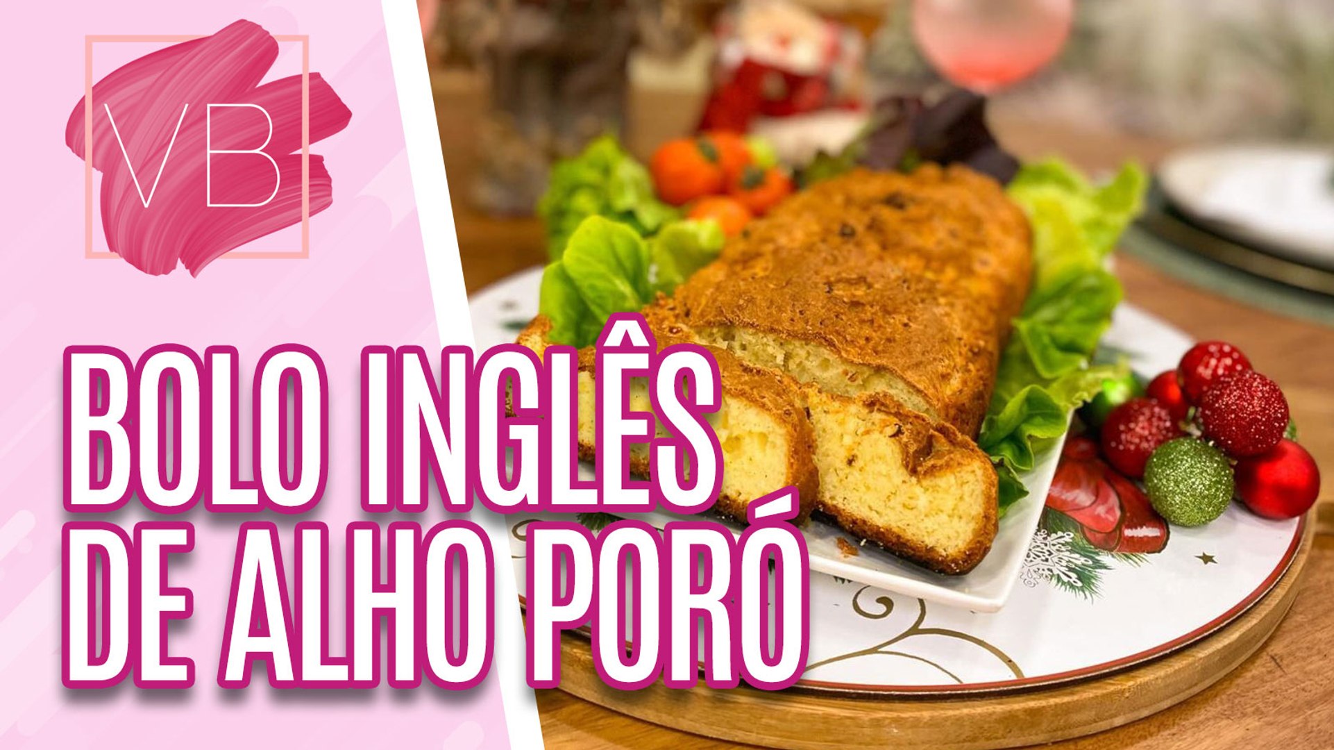 Aprenda a receita de um BOLO INGLÊS DE ALHO PORÓ E QUEIJO DE CABRA