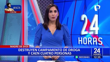 Puerto Maldonado: Destruyen campamento de droga y detienen a cuatro sujetos