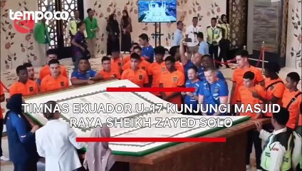 Saat Timnas Ekuador U-17 Kunjungi Masjid Raya Sheikh Zayed Solo
