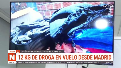 Incautan 12 kilogramos de droga en un vuelo de España