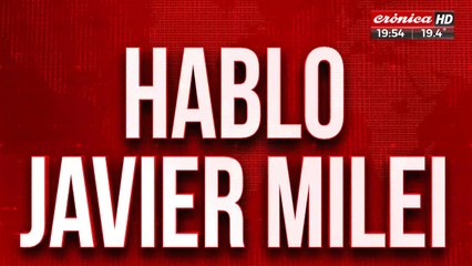Habló Javier Milei: "El estado no es la solución, es el problema"