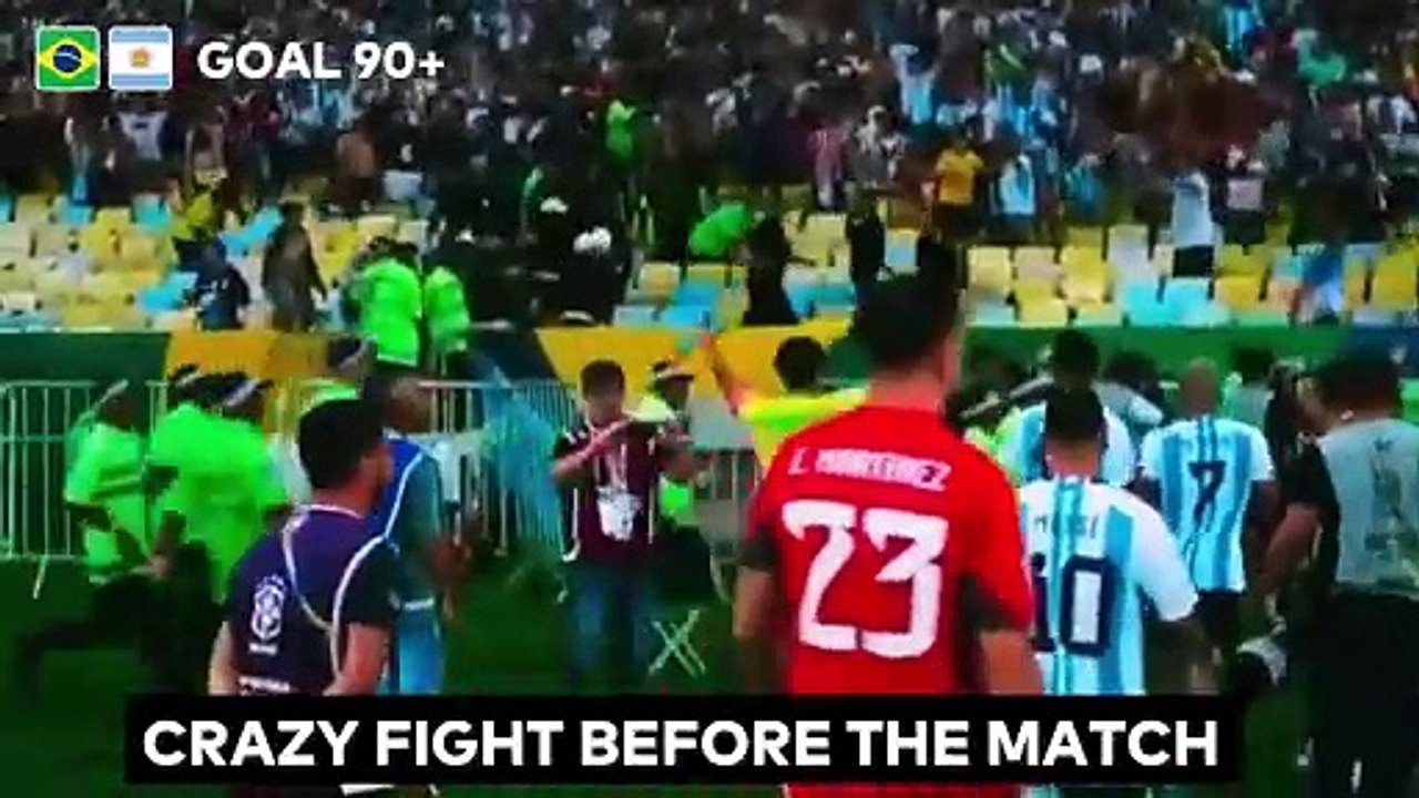 Messi shock reaction to Brazil Argentina fans fight