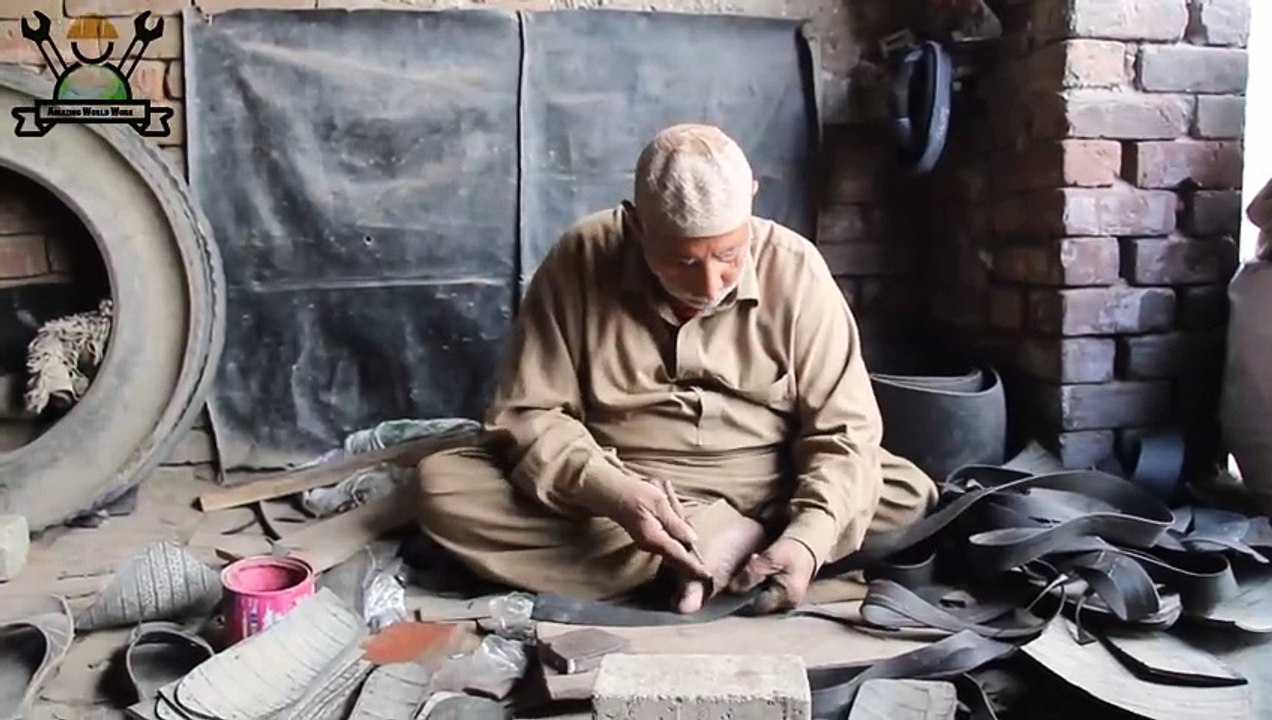 Dead old Tayer making sandal!