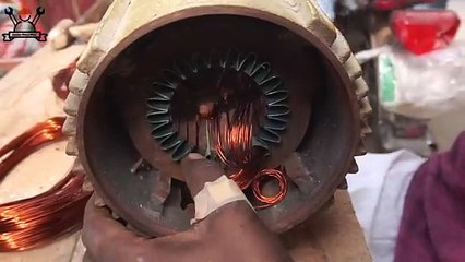 Dead Old Motor Restoration of Rewinding 2HP Electric!