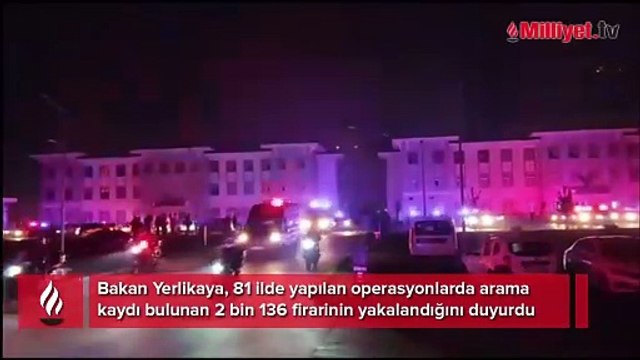 Bakan Yerlikaya duyurdu... 81 ilde operasyon: 2 bin 136 firari yakalandı