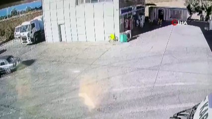 Manisa'da benzin istasyonunda korku dolu anlar!