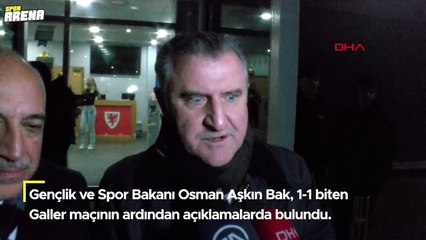 Bakan Bak'tan A Milli Futbol Takımı için tebrik mesajı