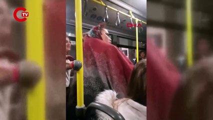 Belediye otobüsünde 'Sen şoföre karışamazsın' kavgası