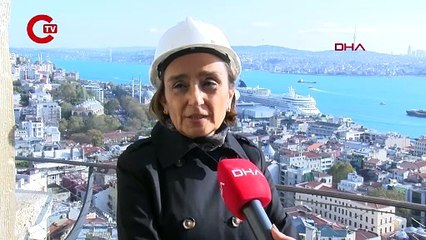 Galata Kulesi'nde restorasyon: 270 kiloluk alem 4 parça olarak indirilecek