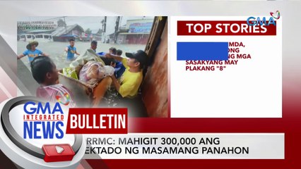 NDRRMC: Mahigit 300,000 ang apektado ng masamang panahon | GMA Integrated News Bulletin