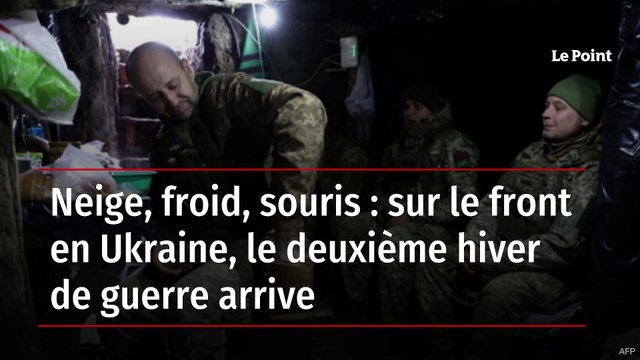 Neige, froid, souris : sur le front en Ukraine, le deuxième hiver de guerre arrive