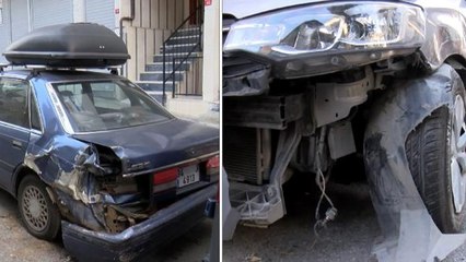 Bağcılar'da TIR ara sokaktaki otomobillere çarparak ilerledi