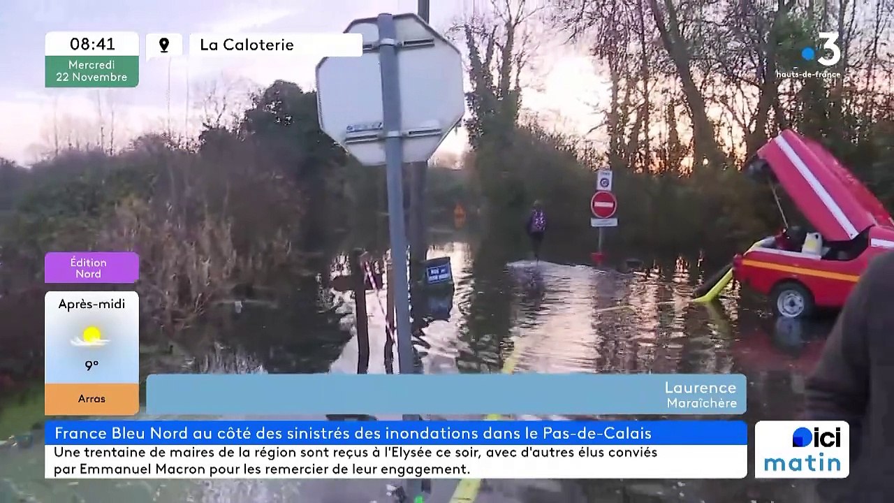 Inondations dans le Pas-de-Calais :"Ça fait quinze jours qu'on baigne dans l'eau"