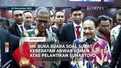 MK Buka Suara soal Surat Keberatan Anwar Usman atas Pelantikan Suhartoyo
