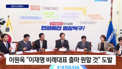‘명룡대전’ 불똥…이재명, 험지로? 비례로?