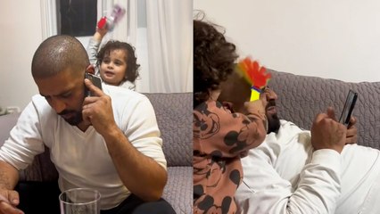 Cheeky Toddler Loves Beating Up Her Dad
