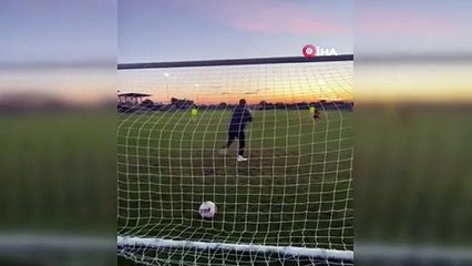 Volkan Demirel, Hatayspor antrenmanında kaleye geçti