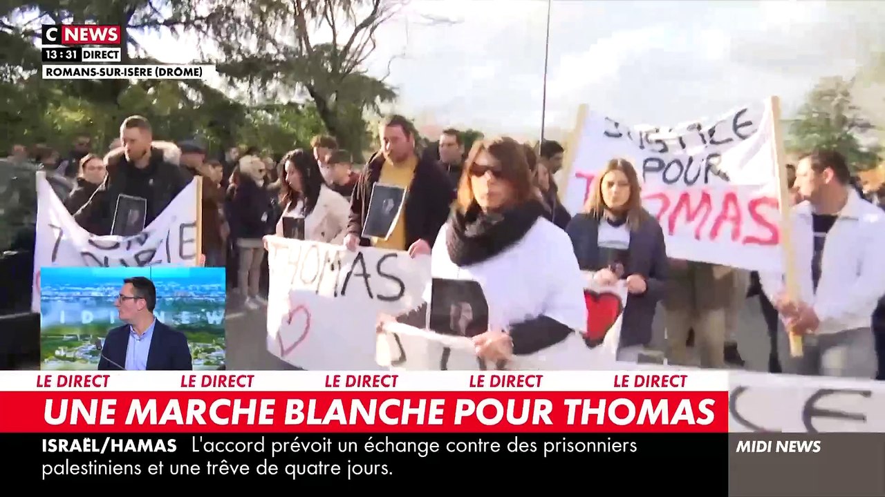 Crépol - Regardez les images de la marche blanche en hommage à Thomas qui se déroule dans la ville de Romans-sur-Isère: "On ne t’oublie pas" - VIDEO