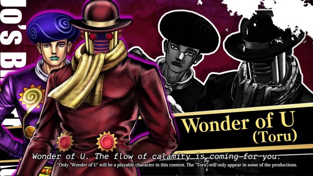 JoJo's Bizarre Adventure : All-Star Battle R - Bande-annonce de Wonder of U (Toru)