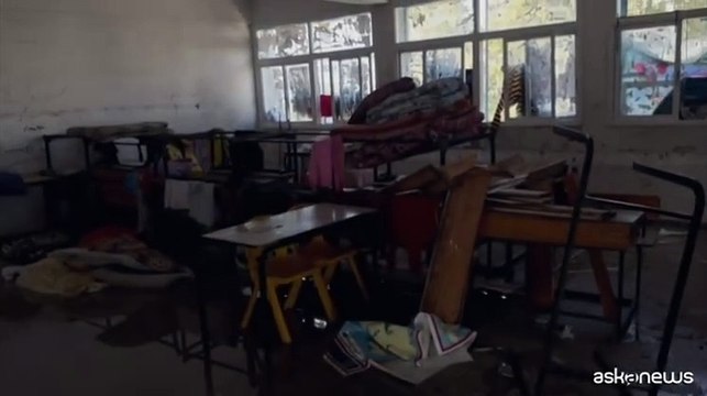 Immagini dei danni alla scuola Onu nella Striscia di Gaza