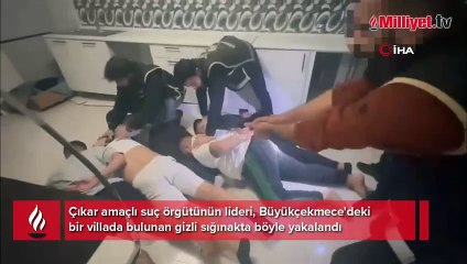 Çete lideri gizli bölmede böyle yakalandı