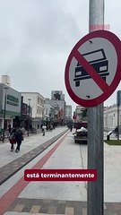 Carros de entrega também estão proibidos de circular no calçadão da Hercílio Luz