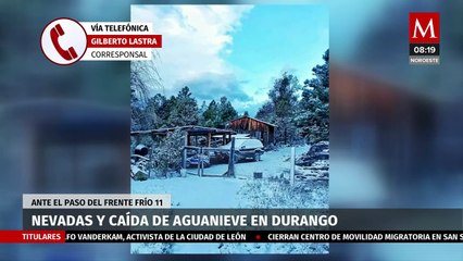 Caen las primeras nevadas en comunidades de Durango