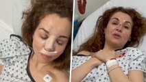 Mayte Carranco se recupera de cirugía de nariz por fractura múltiple tras su caída