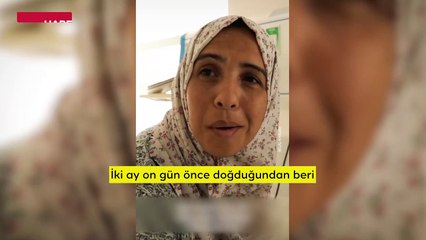 Bebeğine 2 ay sonra ilk kez dokundu