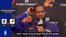 KD honoured to be amongst NBA greats on all-time list