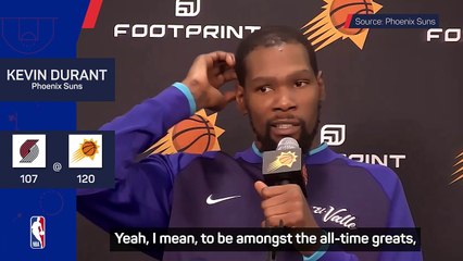 KD honoured to be amongst NBA greats on all-time list