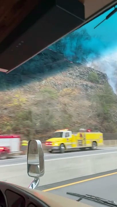Driving Past a Wildfire
