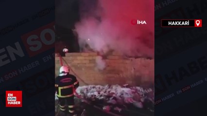 Yüksekova’da kalorifer dairesinde korkutan yangın