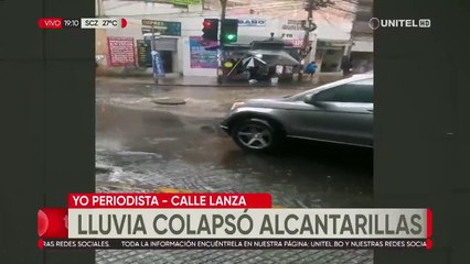 Lluvias colapsaron alcantarillas en el centro cochabambino