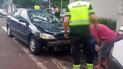 Acidente entre Astra e Blazer é registrado no Centro