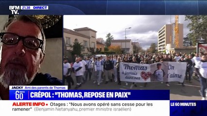 "On n'imaginait pas que ça pouvait arriver dans un petit village pareil": Un ami des parents de Thomas, adolescent de 16 ans tué en marge d'un bal dans le village de Crépol, témoigne sur BFMTV