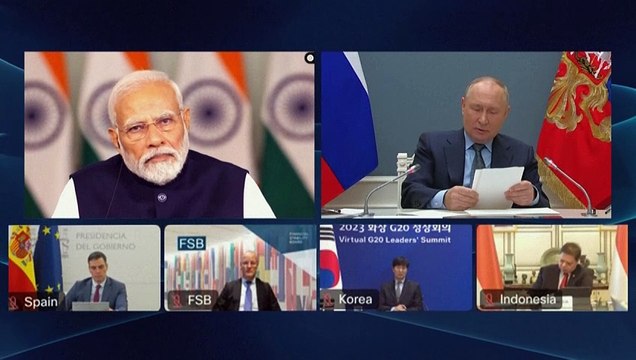 Chanceler alemão exige que Putin ponha fim à guerra na Ucrânia em cúpula virtual do G20