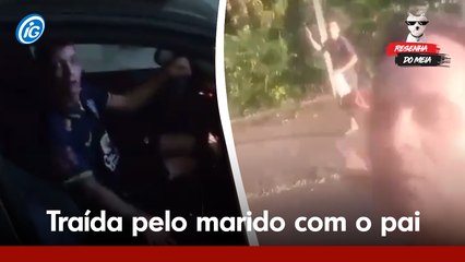 Mulher expõe traição do marido com o pai dela