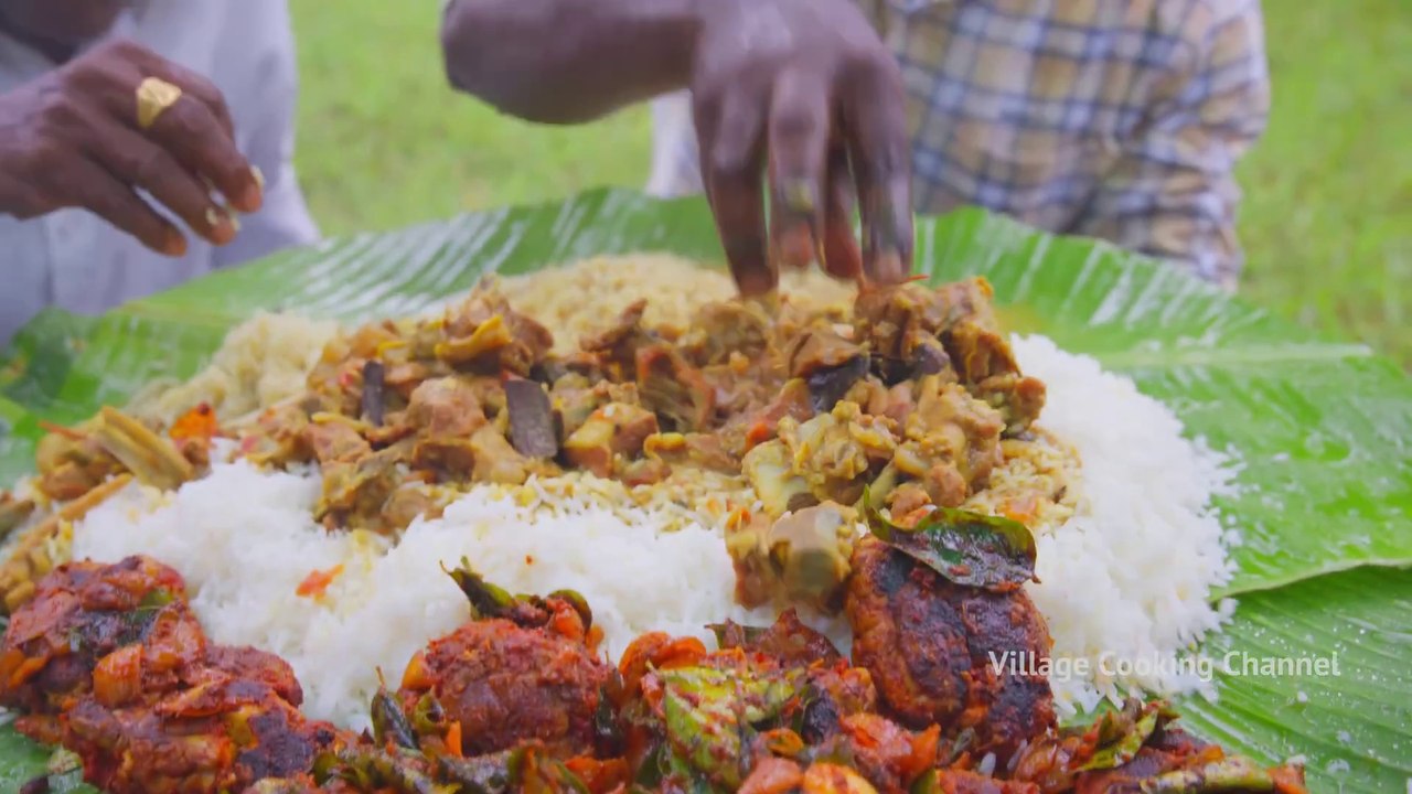 BRAIN RECIPE _ 100 Goat Brains _ Brain Fry Recipe Cooking in Village _ Traditional Goat Parts Recipe(1080P_HD)