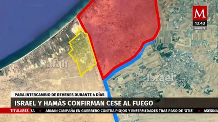 Israel y Hamás confirman cese al fuego por cuatro días para intercambio rehenes