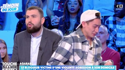 Aqababe victime d'une agression : Le célèbre blogueur submergé par l'émotion et quitte en pleurs le plateau de TPMP (VIDÉO)