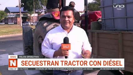 Policía secuestró una tractor con diésel en el norte cruceño