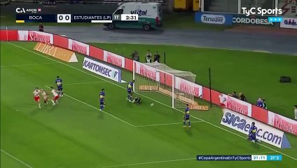 Estudiantes madrugó a Boca con un cabezazo certero de Carrillo