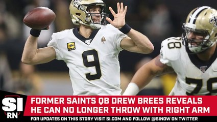 Скачать видео: Drew Brees Reveals in Recent Interview He Can’t Throw With Right Arm