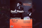 Cajazeiras, Sousa e Patos recebem oficina gratuita de bateria e percurssão com o músico Beto Preah